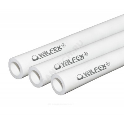 Труба PP-R белая Дн 40х6,7 Ру20 SDR6 Т<80С L=4м VALFEX 10102040
