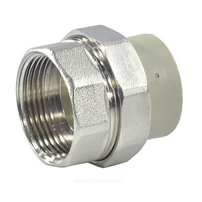 Муфта PP-R комбинированная разъемная серая ВР Дн 25х1/2" RTP (РосТурПласт) 15800