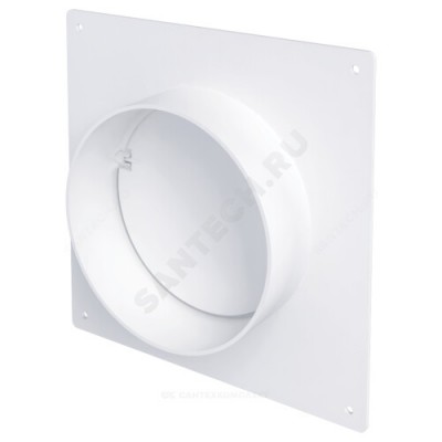 Соединитель круглый D125 с накладной пластиной и обратным клапаном пластик Эра 12,5SKNPO