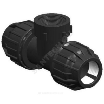 Тройник компрессионный ПЭ ВР Дн 40х3/4"х40 1034325