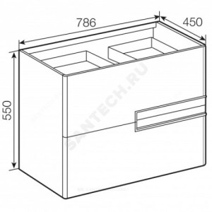 Тумба под умывальник 80 Victoria Nord черный глянец Roca ZRU9000097