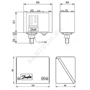 Реле давления KP 35 - Danfoss 060-538666