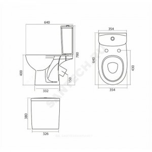 Унитаз-компакт FREJA белый нижний подвод косой выпуск 2/реж полипропилен Geberit L79201000