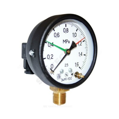 Манометр электроконтактный ЭКМ100Вм радиальный Дк100мм 0-1,0 МПа исполнение 5 G1/2" ЗАВОД ТЕПЛОТЕХНИЧЕСКИХ ПРИБОРОВ