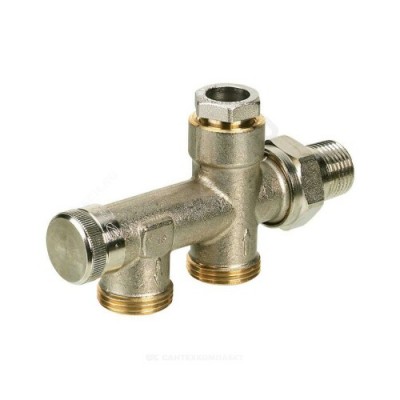 Узел нижнего подключения RTR-K для двухтр Ду 15 Ру10 1/2"x3/4"ЕК прямой Danfoss 013G7041