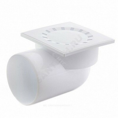 Трап нерегулируемый с гидрозатвором Дн 110 150х150мм горизонтальный выпуск Ostendorf 904049