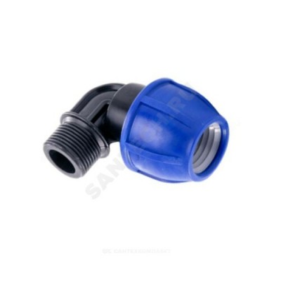 Отвод компрессионный ПЭ НР Дн 40х1 1/2"х90гр Ру16 RTP (РосТурПласт) 24285