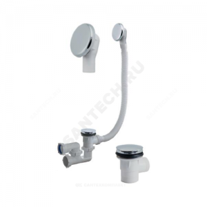 Слив-перелив для ванны регулируемый автоматический 1 1/2"x40 слив клапан "клик-клак" (грибок), пробка D=70мм Орио А-2608