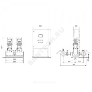 Установка пожаротушения Hydro MX-A 1/1 CR32-5-2 Grundfos 99788853