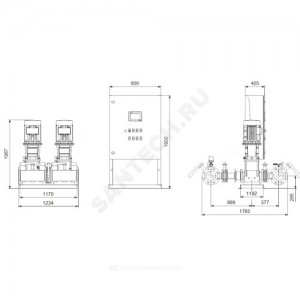 Установка пожаротушения Hydro MX-A 1/1 CR125-4 Grundfos 99788884 Установка пожаротушения Hydro MX-A 1/1 CR125-4 Grundfos 99788884
