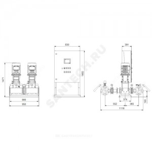Установка пожаротушения Hydro MX-A 1/1 CR15-10 Grundfos 99788839 Установка пожаротушения Hydro MX-A 1/1 CR15-10 Grundfos 99788839