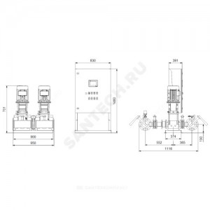 Установка пожаротушения Hydro MX-A 1/1 CR10-2 Grundfos 99788825 Установка пожаротушения Hydro MX-A 1/1 CR10-2 Grundfos 99788825