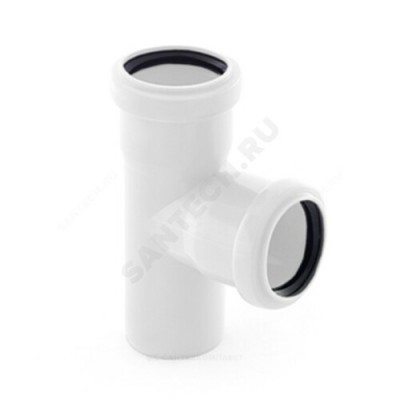 Тройник PP-H белый Дн 32х32х45гр б/нап в/к RTP (РосТурПласт) 27678