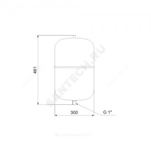 Бак мембранный GT-H-24 G 1" для водоснабжения Grundfos 96528360