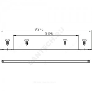 Фланец для трапов 278х198мм HL HL86.0 Фланец для трапов 278х198мм HL HL86.0