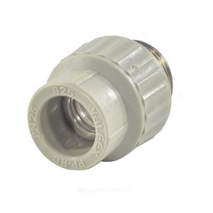 Муфта PP-R комбинированная серая НР Дн 25х1" VALFEX 10130225Г