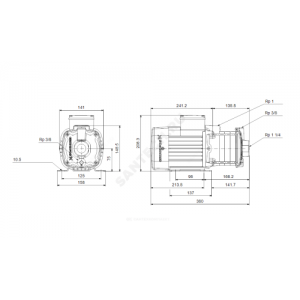 Насос многоступенчатый горизонтальный CM-A 5-5 AVBE PN10 1х220-240В/50 Гц Grundfos 96806813