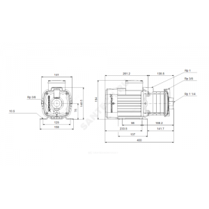Насос многоступенчатый горизонтальный CM-A 5-5 AVBE PN10 3х220-240/380-415В/50 Гц Grundfos 96806818