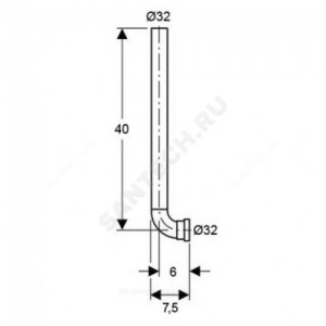 Патрубок смыва для писсуара Geberit 119.704.16.1