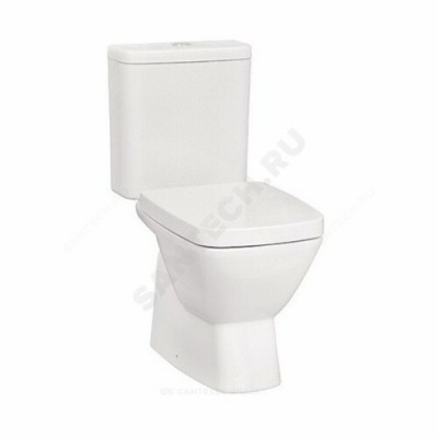 Унитаз-компакт Нео Лайт белый нижний подвод косой выпуск 2/реж дюропласт Santek 1.WH30.2.408