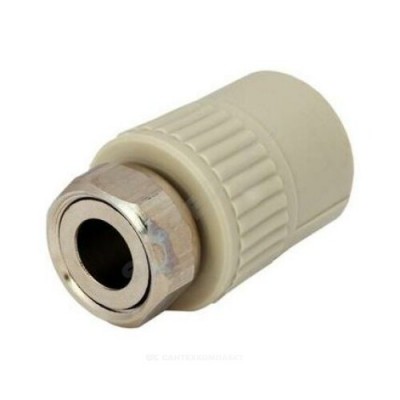 Муфта PP-R комбинированная серая с накидной гайкой Дн 25х3/4" RTP (РосТурПласт) 15825