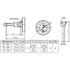 Термометр биметаллический осевой Дк80 L=40мм G1/2" 200С ТБ80 Метер