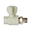 Кран PP-R шаровой серый НР Дн 25х1/2" прямой для радиатора VALFEX 10149125Г
