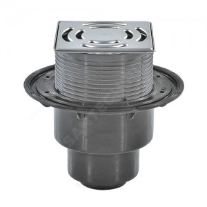 Трап регулируемый с "сухим" затвором "Primus" Дн 50/75/110 с нержавеющей решёткой 138х138мм вертикальный выпуск HL HL3100Pr