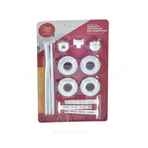 Комплект монтажный 1/2" для алюминиевых и биметаллических радиаторов 13 предметов с 3-мя кронштейнами (в блистере) Ogint A013-15