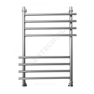 Полотенцесушитель водяной нерж сталь Лесенка Ду 25 (1") НР 400х400мм 4П нижнее подключение в/к соединитель (1"х3/4") Дельта-Люкс Элит-Металл В-15-01