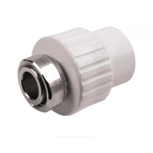 Муфта PP-R комбинированная белая с накидной гайкой Дн 20х3/4" на метал. штуцере RTP (РосТурПласт) 10697