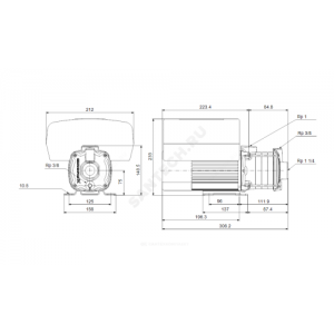 Насос многоступенчатый горизонтальный CME-A 5-2 AQQE 1х200-240В/50 Гц Grundfos 98395006