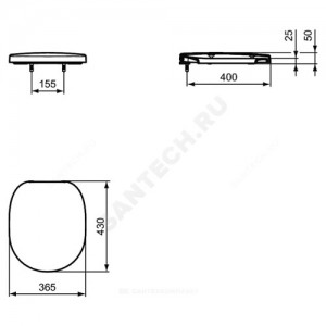 Сиденье для унитаза СONNECT дюропласт микролифт Ideal Standard E712701