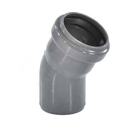 Отвод НПВХ с раструбом серый Дн 50х15гр б/нап в/к 2381036