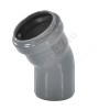 Отвод НПВХ с раструбом серый Дн 50х15гр б/нап в/к 2381036
