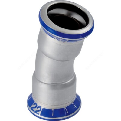 Отвод сталь нерж 15гр Дн 35 пресс Mapress Geberit 36105