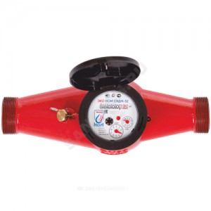 Счётчик г/в и х/в крыльчатый многоструйный Ду 32 Ру16 90С L=260мм резьба В/К ЭКО НОМ СВДМ32-003