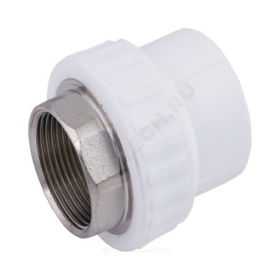 Муфта PP-R комбинированная под ключ белая ВР Дн 40х1 1/4" RTP (РосТурПласт) 10658