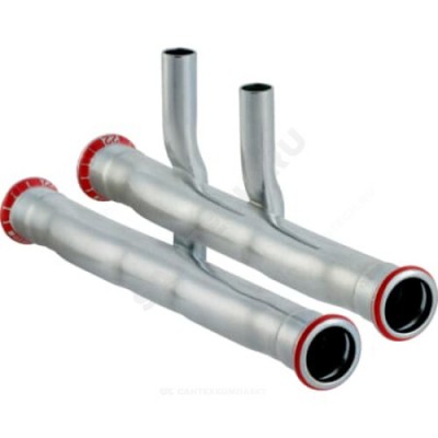 Крестовина сталь углеродистая Дн 22х15 пресс для подключения радиатора подача и обратка Mapress Geberit 24004