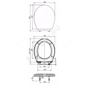 Сиденье для унитаза Серия К коричневое полипропилен универсальное Орио К-07-2