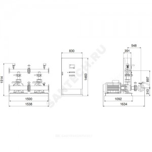 Установка пожаротушения Hydro MX-A 1/1 NB80-200/188 Grundfos 99788953