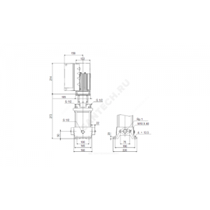 Насос многоступенчатый вертикальный CRE1-4 AN-A-A-E-HQQE PN16 1х200-240В/50 Гц с датчиком перепада давления Grundfos 98389310