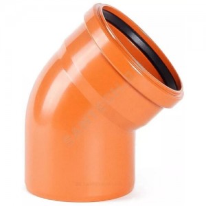 Отвод НПВХ с раструбом коричневый Дн 160х15гр б/нап в/к 2481155 Отвод НПВХ с раструбом коричневый Дн 160х15гр б/нап в/к 2481155