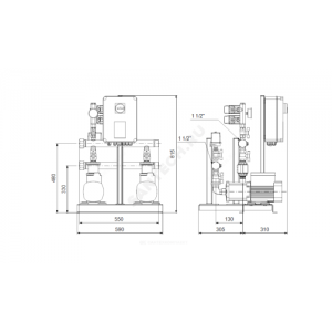 Установка повышения давления Hydro Multi-S 2 CM3-4 1x230V Grundfos 91047055
