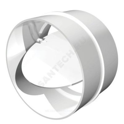 Соединитель круглый D150 с обратным клапаном пластик Эра 15СКПО