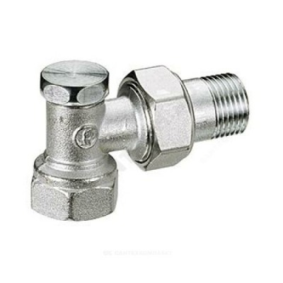 Клапан запорный для радиатора R16D2 Ду 10 Ру16 ВР угловой Giacomini R16DX002