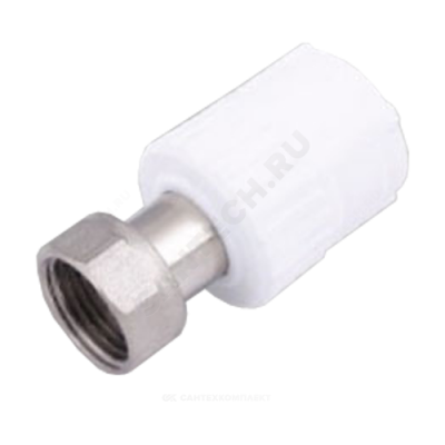 Муфта PP-R комбинированная белая с накидной гайкой Дн 32х3/4" VALFEX 10139232