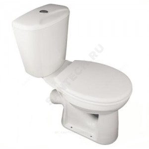 Унитаз-компакт Комфорт стандарт белый нижний подвод косой выпуск 1/реж полипропилен тарельчатый Лобненский стройфарфор
