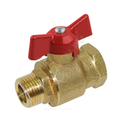 Кран шаровой латунь 11б27п5 Ду 25 Ру16 ВР/НР полнопроходной бабочка Цветлит 11б27п5