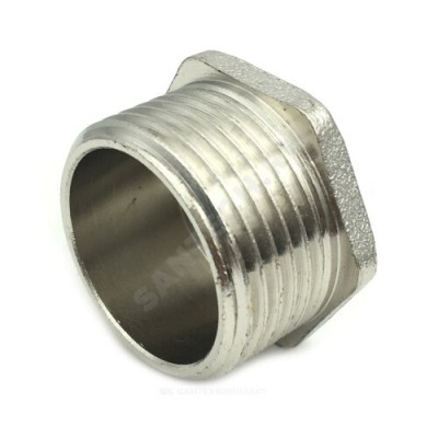 Заглушка латунь никель Ду 20 (3/4") НР